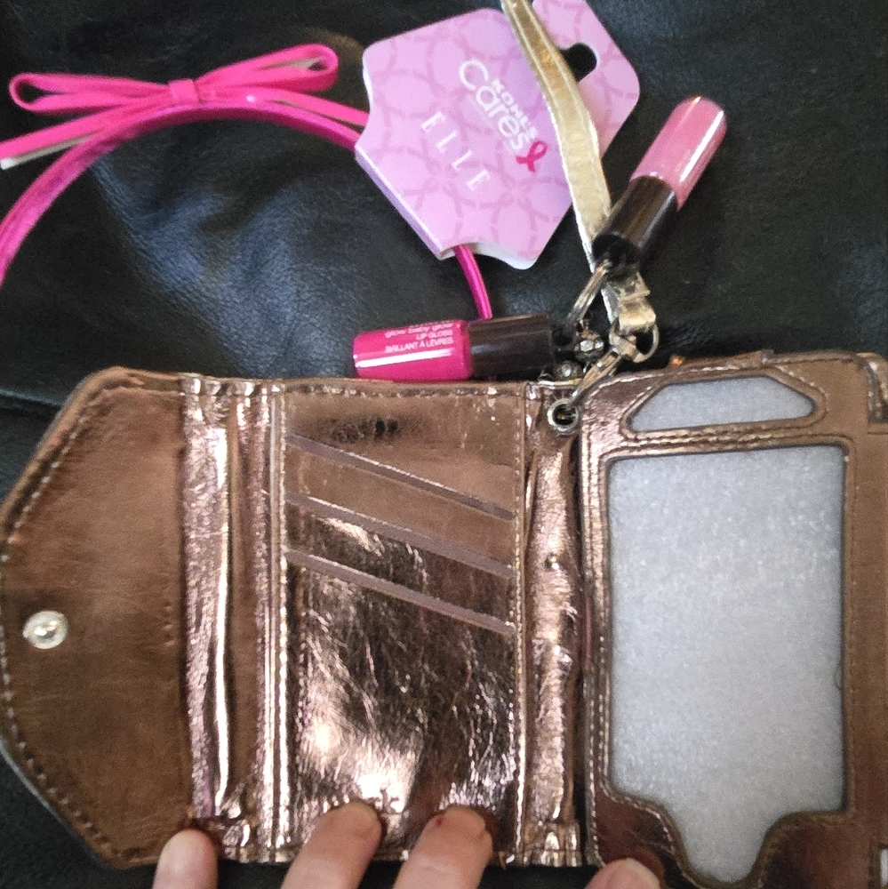 mark. Gold Glittery Wristlette with Pink Lip Gloss & Elle Bow Headband - Picture 4 of 7